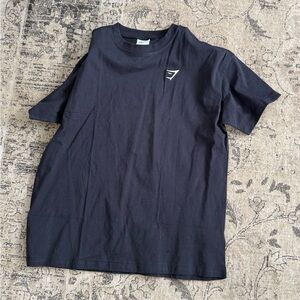 Gymshark Black Crew-Neck Logo Tee